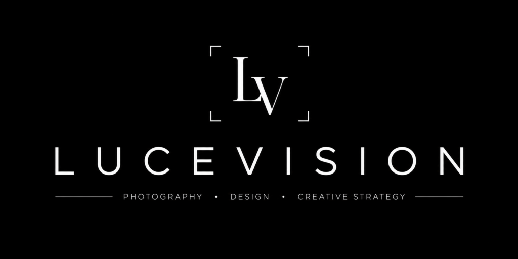 LuceVision — Photography, Design, Creative Strategy. Logo originale LV.